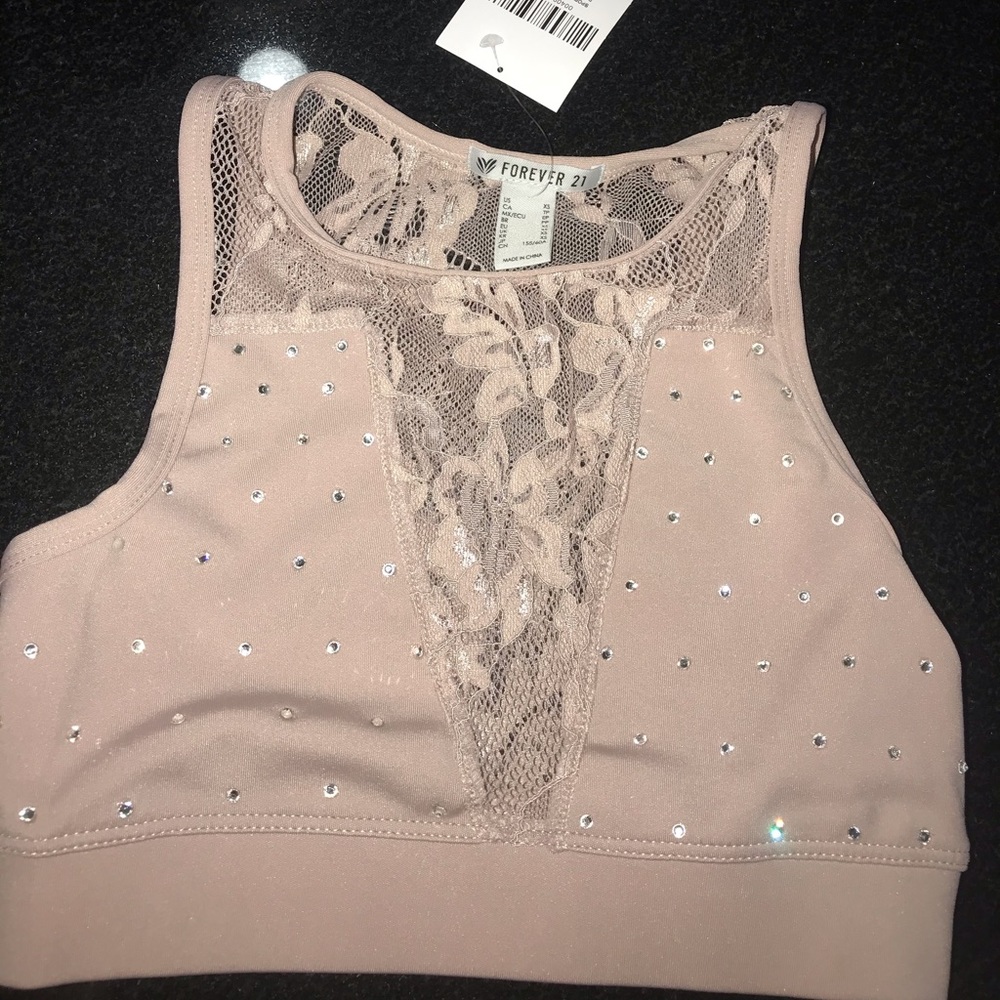 PRO DANCE/CHEER AUDITION TOP W SWAROVSKI CRYSTALS